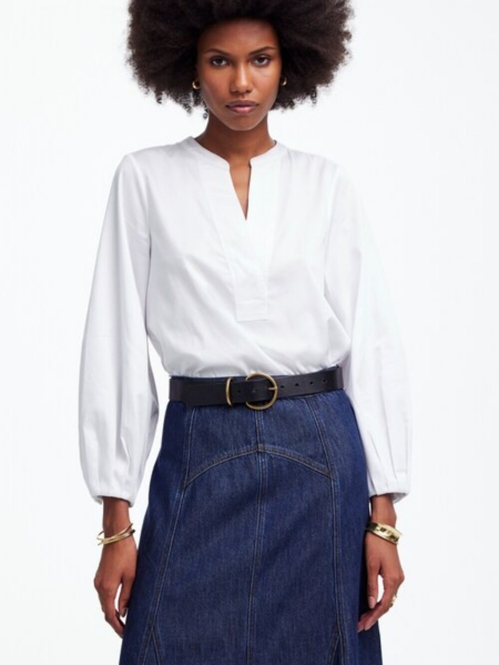 Madewell V-Neck Long-Sleeve Top